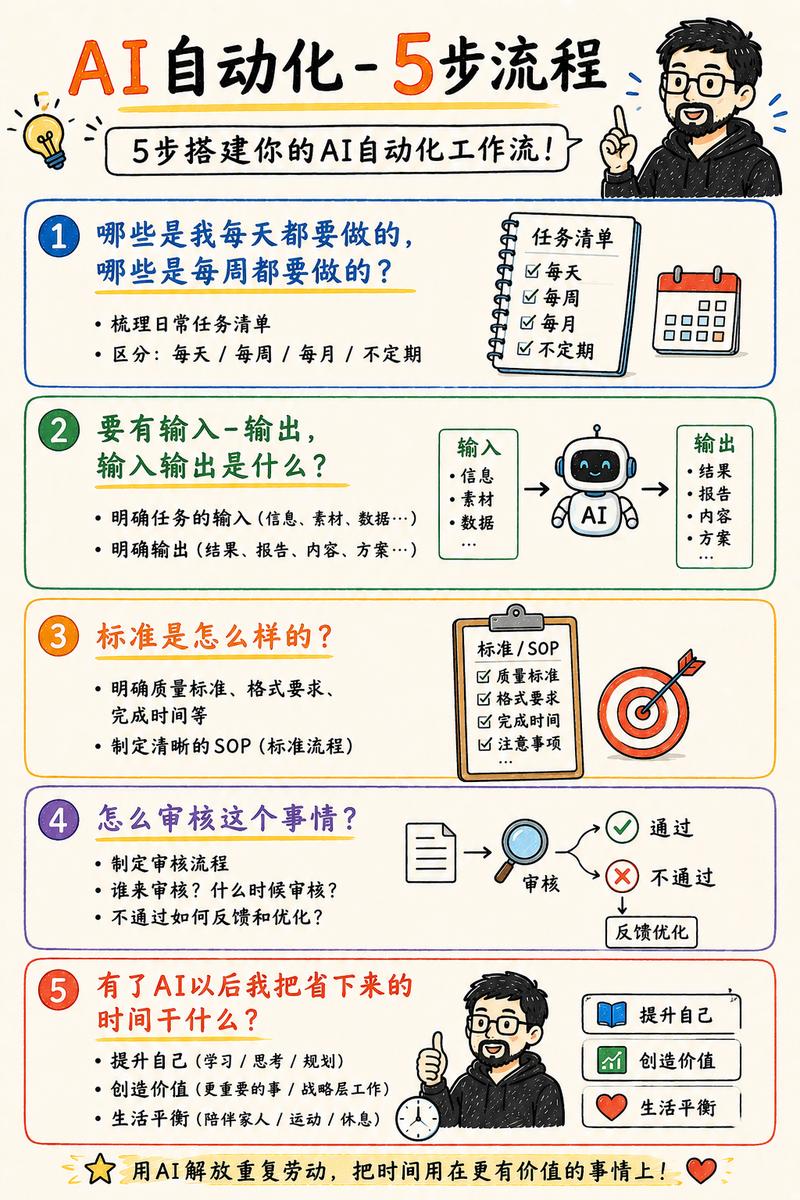 AI 自动化五步流程